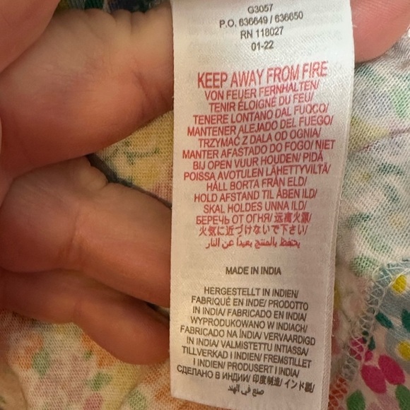 Mini Boden Jersey Floral Dress Frill Sleeve Tropical Beach Resortwear Size‎ 5-6Y - Picture 4 of 4